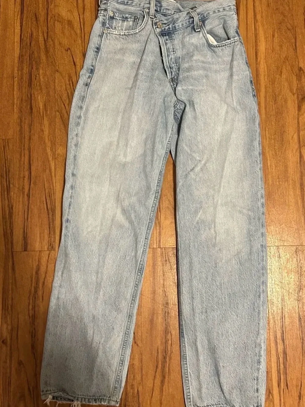 Agolde Asymmetrical Waist Straight Leg Jeans